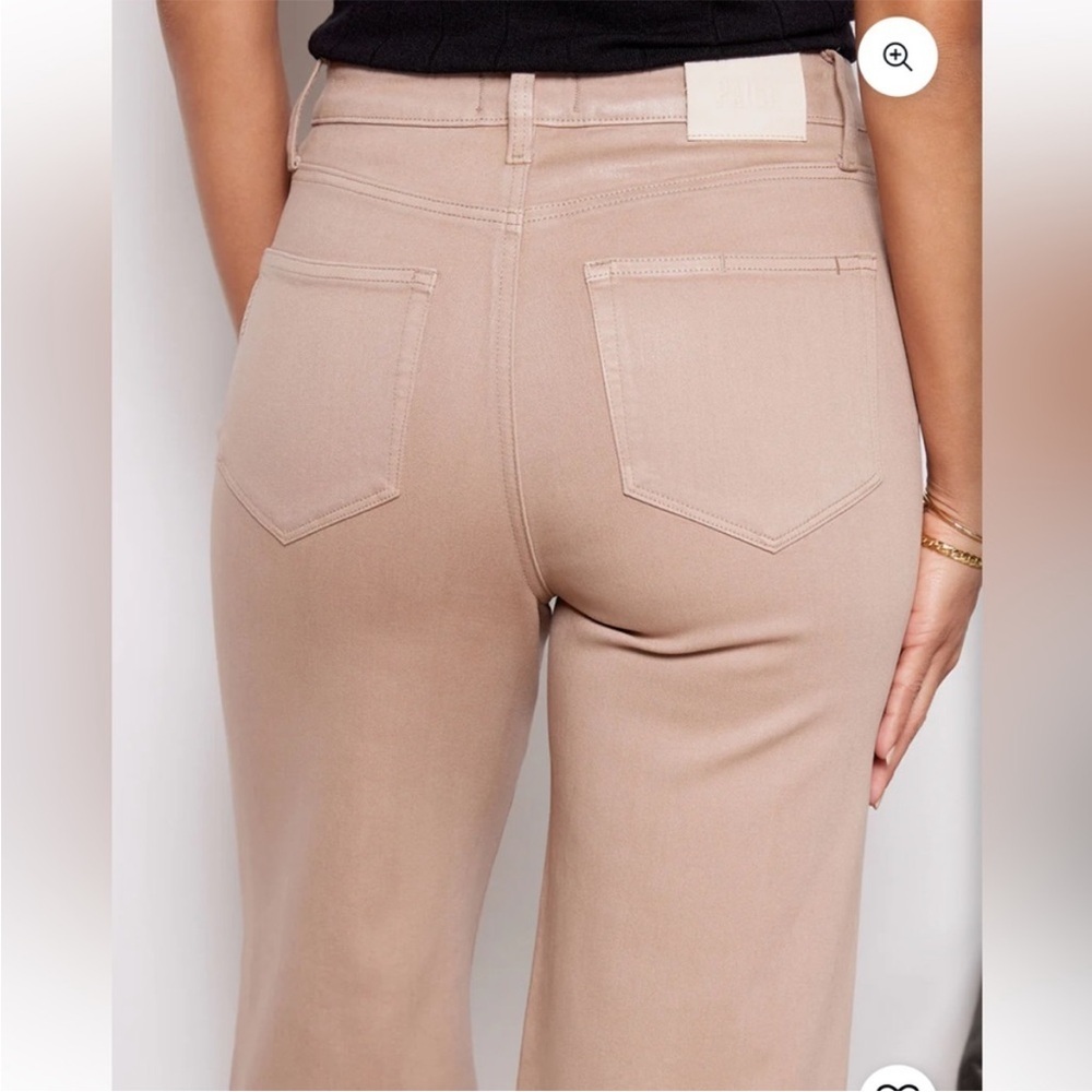Paige Anessa Ankle Wide Leg Jeans In Sand Size‎ 28 - Picture 4 of 10